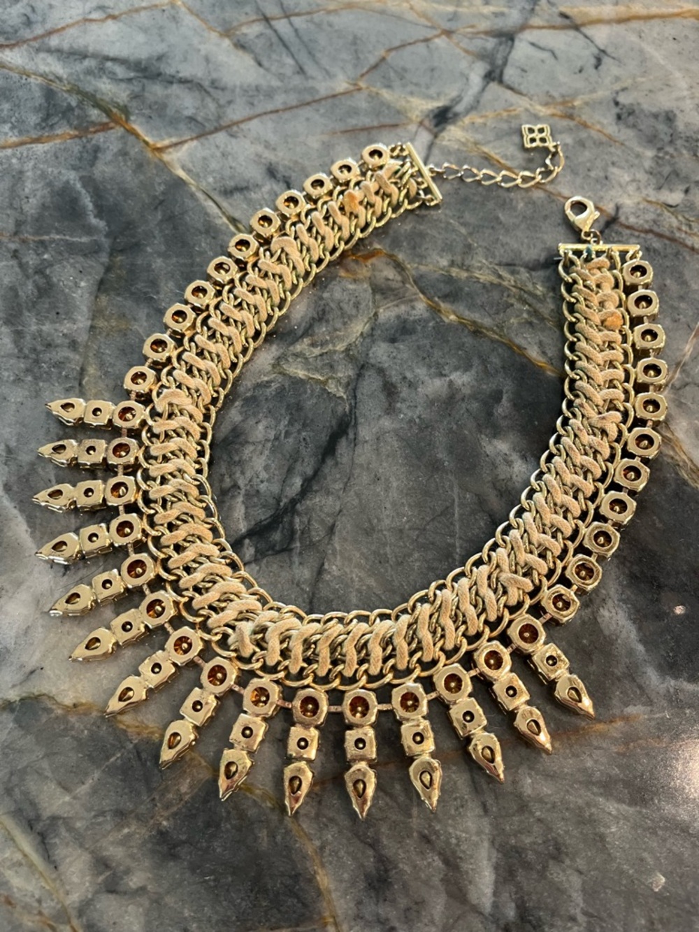 BCNG Gold Statement Collar Necklace - Women Jewelry - Picture 5 of 7